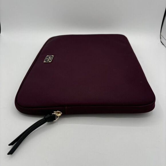 Kate Spade Burgundy Red Protective Laptop Zip Closure Padded‎ Sleeve Bag 13.5” - Picture 9 of 14